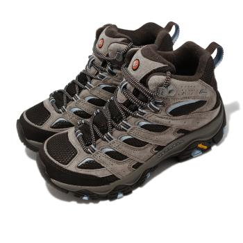 Merrell 戶外鞋 Moab 3 Mid GTX Wide 女鞋 寬楦 棕色 防水 登山鞋 ML035816W [ACS 跨運動]