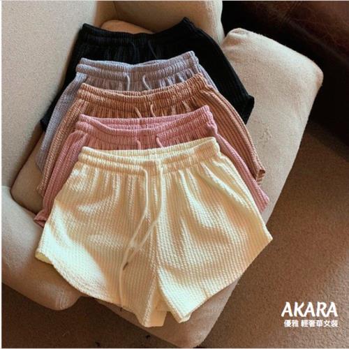 SCL  綁繩抗暑波浪紋鬆緊腰短褲4色選 