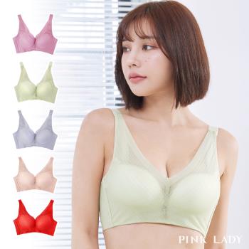 【PINK LADY】B~C罩杯 夢色糖衣 無鋼圈無痕側背片均勻加厚襯 單件內衣 8213