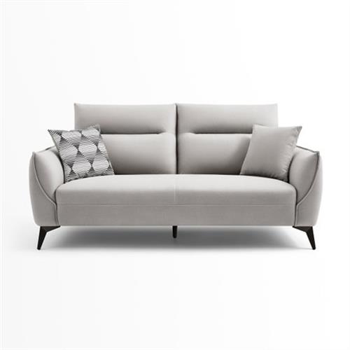 【hoi! 好好生活】林氏木業簡約時尚科技布雙人布沙發 S098-淺灰色