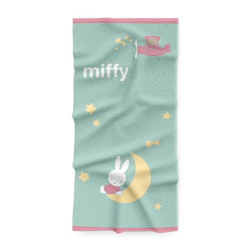 【Miffy 米飛兔】正版 台灣製 純棉浴巾 許願款 綠色 70x140cm