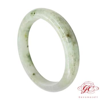 【肌容雪】天然緬甸飄花翡翠手鐲A貨-編號81(鐲寬57.2附錦盒附鑑定證書)