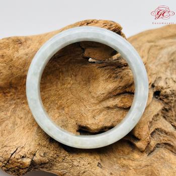 【肌容雪】天然緬甸A貨飄花翡翠特色手鐲 編號109(鐲寬56mm#18號)