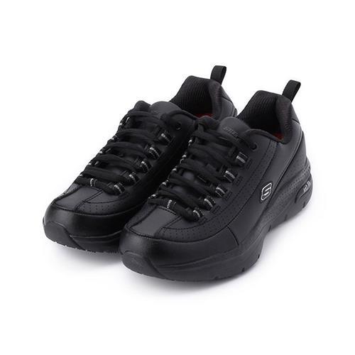 SKECHERS 工作系列 ARCH FIT SR-TRICKELL II 寬楦防滑鞋 全黑 108053WBLK 女鞋