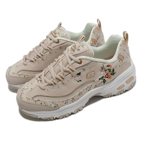 Skechers 休閒鞋 D Lites 女鞋 奶茶色 粉紅 玫瑰花 厚底 增高 老爹鞋 復古 記憶鞋墊 149639OFPK [ACS 跨運動]