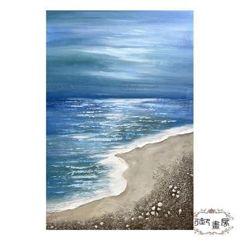 御畫房 手繪無框油畫-海天一線 60x90cm