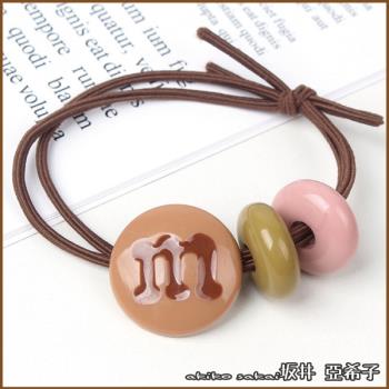 『坂井．亞希子』創意m&m巧克力豆糖果色系造型髮圈