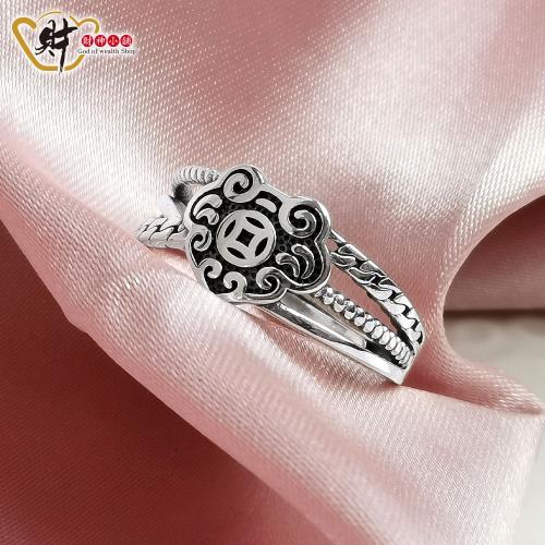 【財神小舖】金錢如意戒指(925純銀)活圍戒《含開光》