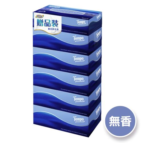 Tempo 三層盒裝面紙-天然無香(86抽x5盒/袋)-網-直播