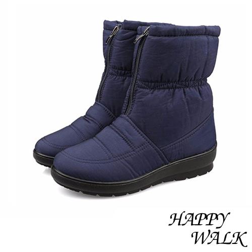【happy walk】雪靴 輕量雪靴/輕量雙層防水防滑加厚保暖雪靴 藏青