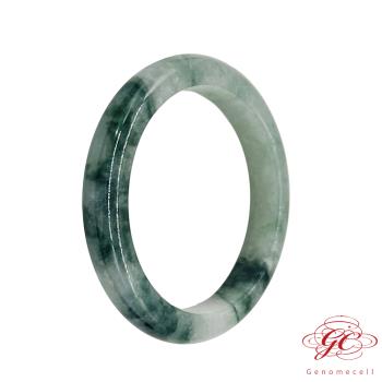 【肌容雪】緬甸天然A貨冰飄花翡翠手鐲 編號200 (鐲寬54.1mm #17.5號)