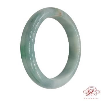 【肌容雪】天然緬甸A貨白底青翡翠手鐲 編號192 (鐲寬 57.4mm #18.5號)