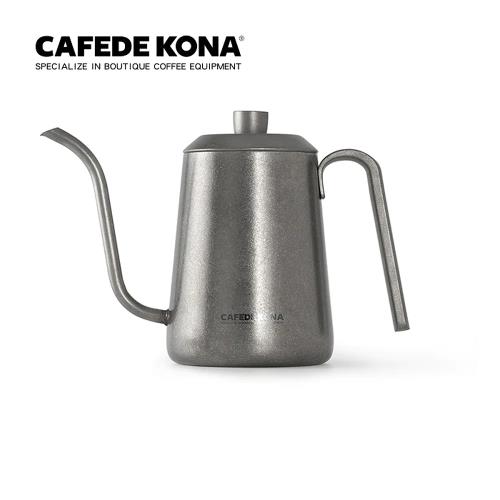 CAFEDE KONA Friday 手沖細口壺600ml-復古銀