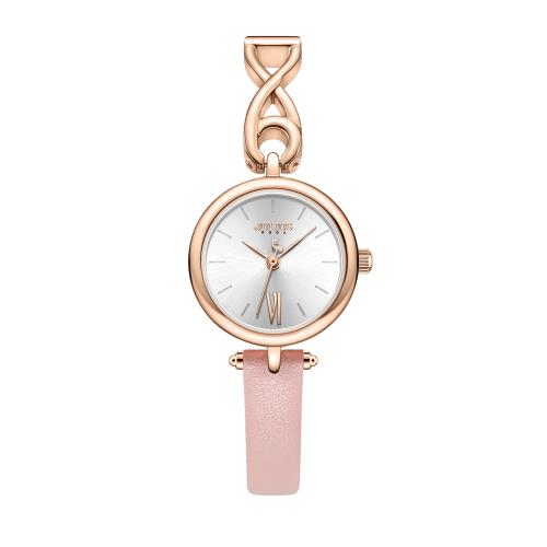 【JULIUS】聚利時 無限旅程真皮飾品秀氣腕錶(四色/23mm)