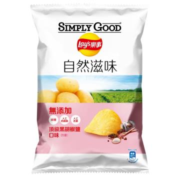 即期品 SIMPLY GOOD 樂事頂級黑胡椒鹽口味洋芋片70G/包-效期至113/5/26