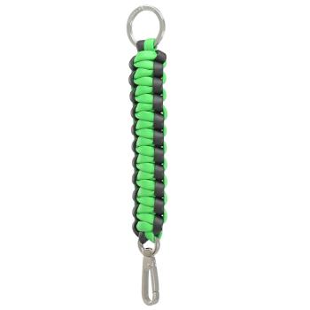 BOTTEGA VENETA 578249 經典編織牛皮吊飾鑰匙圈.綠黑