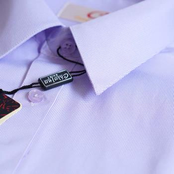 【CHINJUN/65系列】舒適抗皺襯衫-長袖、短袖，紫細條紋，編號：2148、s2148