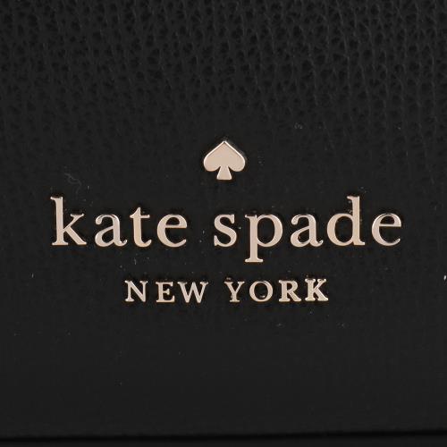 Kate Spade 金屬銀桃顆粒紋皮革手提/肩背水桶包(黑)小|肩背包/斜背包