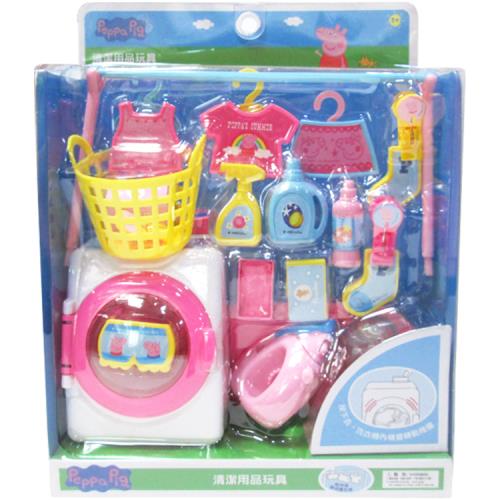 粉紅豬小妹佩佩豬滾筒洗衣機玩具清潔用品家家酒玩具組 PP60857【卡通小物】