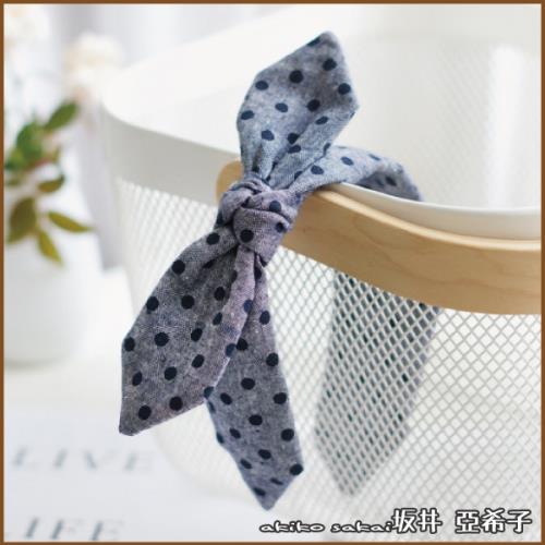 『坂井．亞希子』小清新圓點普普風蝴蝶結打結造型髮箍