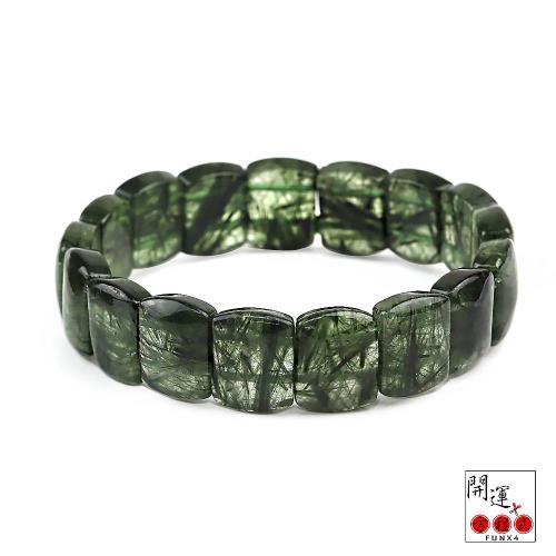 開運方程式-招財滿絲綠髮晶手排16mm(招正財、助事業能量水晶)