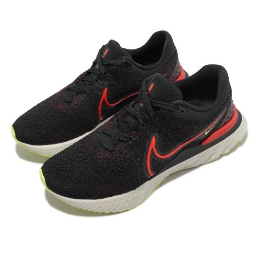 Nike 慢跑鞋 React Infinity Run FK 3 男鞋 女鞋 黑 紅 路跑 支撐 運動鞋 DH5392-007 [ACS 跨運動]