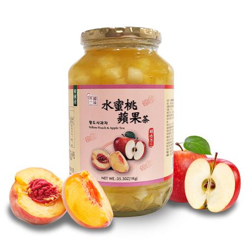 【韓味不二】水蜜桃蘋果茶1kg*3瓶