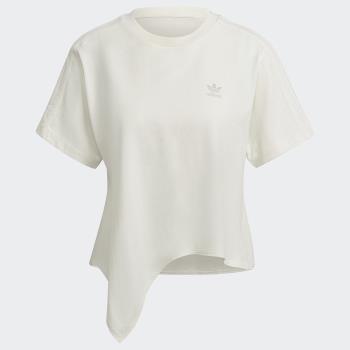 Adidas KNOT CROP TOP 女裝 短袖 T恤 打結 不規則剪裁 棉 米【運動世界】HD2759