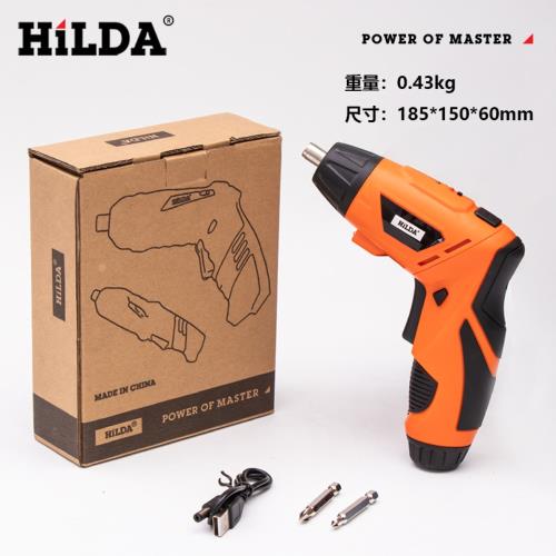 【HILDA】希爾達電動工具  4.8V 電動起子經濟套裝組 橘色HL48-PO