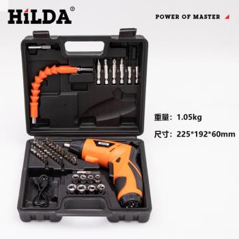 【HILDA】希爾達電動工具 4.8V 電動螺絲起子附有46件配件套裝組HL48-BO