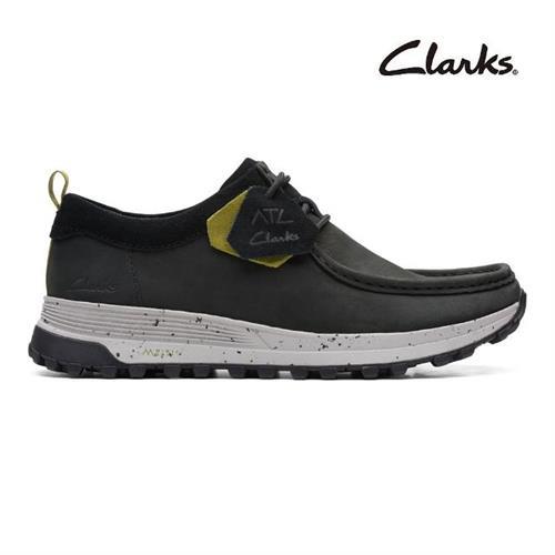 【Clarks】ATL Trek Wally 男款綠色後提帶休閒鞋 黑色(CLM65681C)