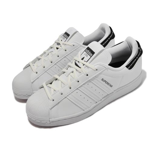 adidas 休閒鞋Superstar J 運動大童女鞋愛迪達經典款貝殼頭皮革穿搭白