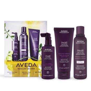 AVEDA 蘊活菁華更新三件組[洗髮精200ml+潤髮乳200ml+精華液150ml]-國際航空版