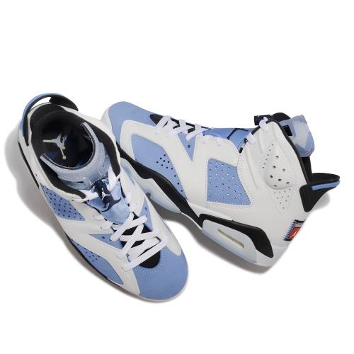 Nike 休閒鞋Air Jordan 6 Retro 北卡藍UNC 男鞋AJ6 白藍CT8529-410