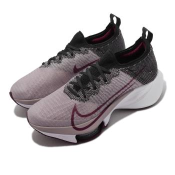 Nike 慢跑鞋 Zoom Tempo Next% FK 女鞋 氣墊 避震 針織鞋面 包覆 運動 路跑 黑 CI9924-004 [ACS 跨運動]
