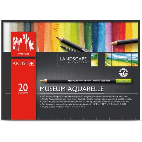 瑞士 CARAN DACHE 卡達 MUSEUM 博物館級水性色鉛筆 (20色) 海景