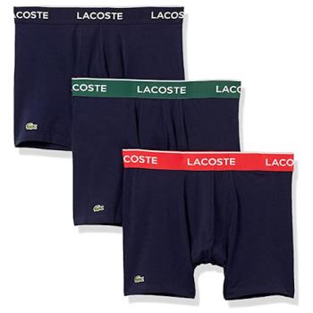 Lacoste 2022男時尚合身深藍色四角修飾內著混搭3件組