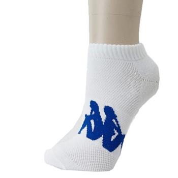 KAPPA 時尚型男休閒運動踝襪(薄底)~白 科技藍3雙SM62-M227-0