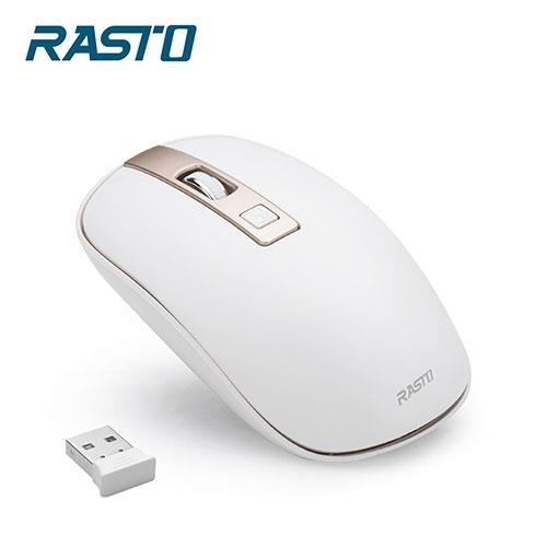 RASTO 北歐風超靜音無線滑鼠RM19-白【愛買】