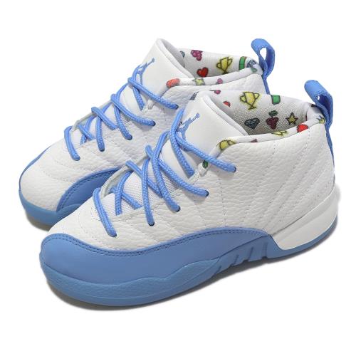 Nike 休閒鞋 Jordan 12 Retro TD 白 藍 幼童 Emoji 喬丹 12代 DQ4367-114 [ACS 跨運動]