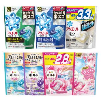 日本P&G 4D碳酸機能洗衣球39入/31/28入X4 (多款任選)