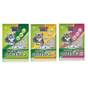 日本FOR CAT-變色凝結紙砂 (無香/檜木香/肥皂香) 6.5L-7L (3入組)