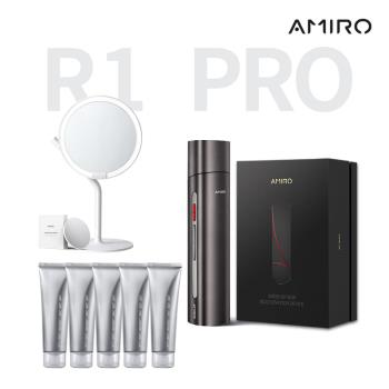 AMIRO 時光機 拉提美容儀 R1 PRO 豪華組(時光機+ AMIRO保濕柔潤精華凝膠*5+Mate S高畫質⽇光化妝鏡)
