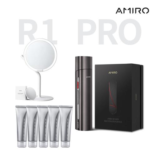 AMIRO 時光機 拉提美容儀 R1 PRO 豪華組(時光機+ AMIRO保濕柔潤精華凝膠*5+Mate S高清⽇光化妝鏡)