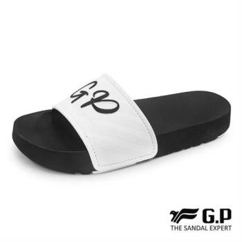 G.P 女款Be Better運動休閒舒適拖鞋G2284W-白黑色(SIZE:XS-M 共四色) GP
