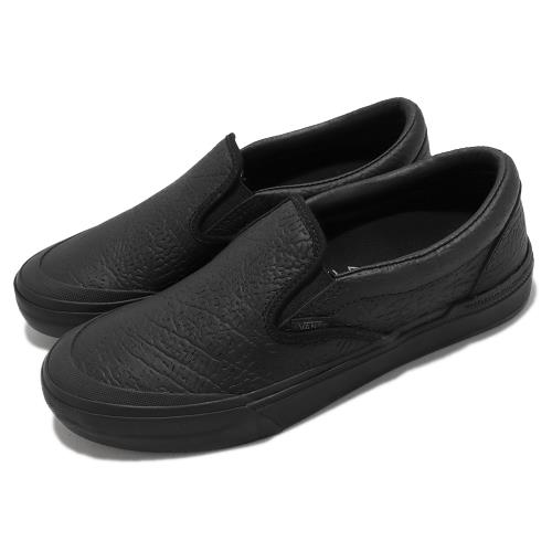 Vans 滑板鞋 BMX Slip-On 男鞋 黑 全黑 聯名 Courage 大象紋 懶人鞋 VN0A5JIS953 [ACS 跨運動]