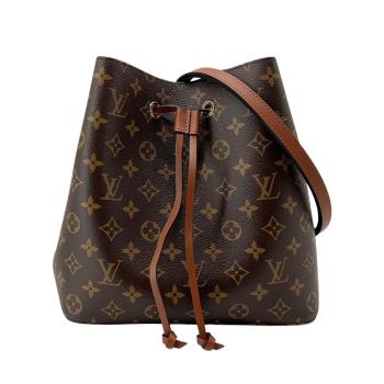 【Louis Vuitton】Neonoe Monogram印花束口斜背/肩背水桶包(M44887-咖)