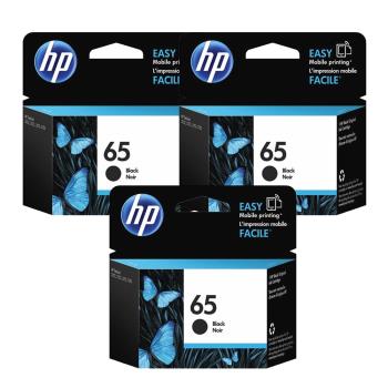 HP 原廠 N9K02AA (NO.65) 黑色3入 墨水匣 適用HP DJ2623/3720/3721/3723/3724/envy 5020