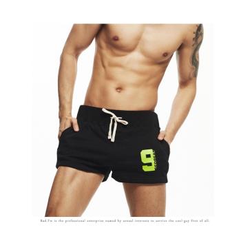 壞男情趣 高質感健身運動風棉短褲 黑 [ M / L / XL ] 囊袋設計免穿內褲