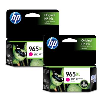 【2入特惠組】HP 965XL (3JA82AA) 洋紅色高印量原廠墨水匣 適用OJ 9010/9018/9016/9019/9012/9020